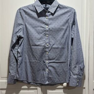 Lands End Classic Blue Striped‎ Women’s Shirt Size 4P